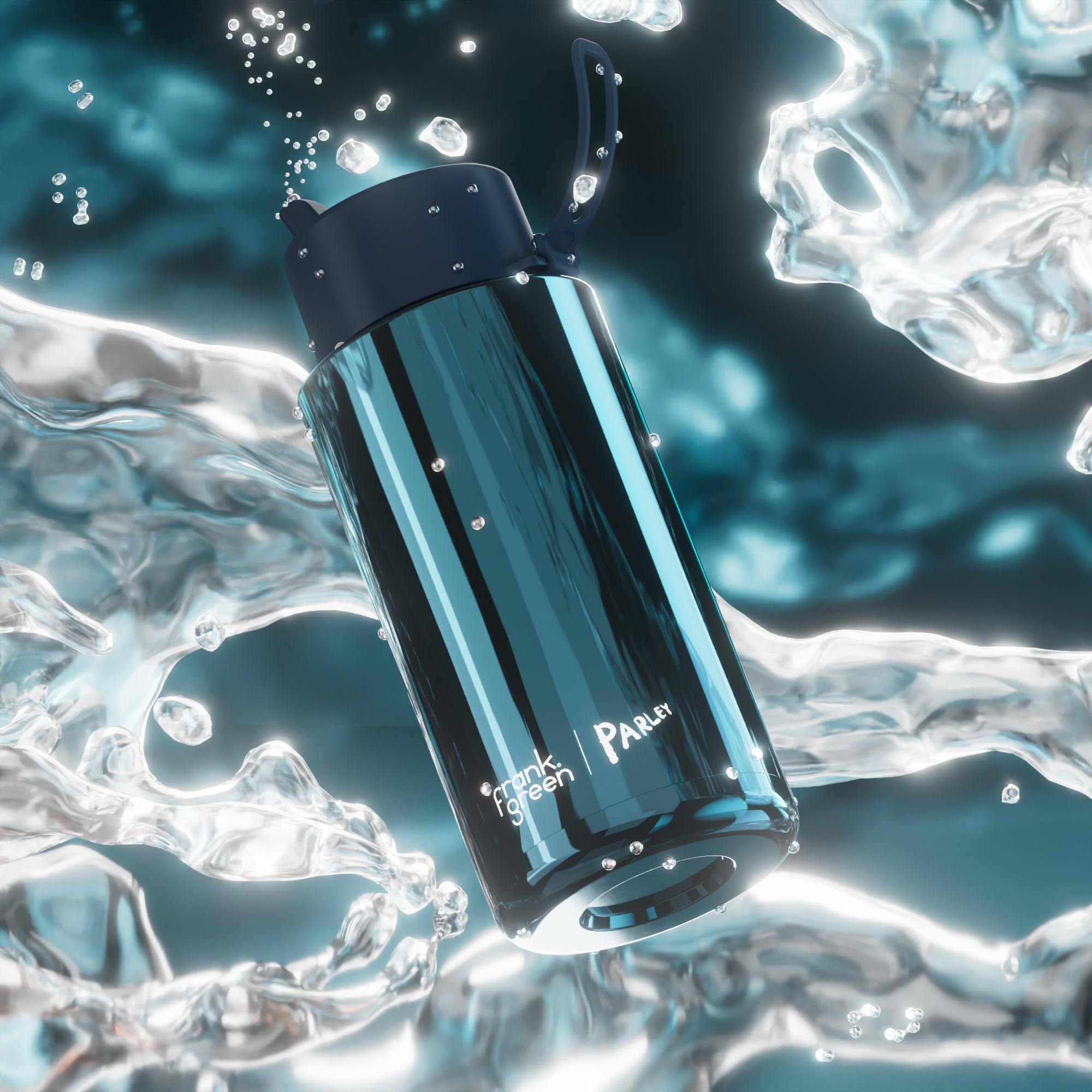 frank green x Parley bottle / Poseidon Chrome
