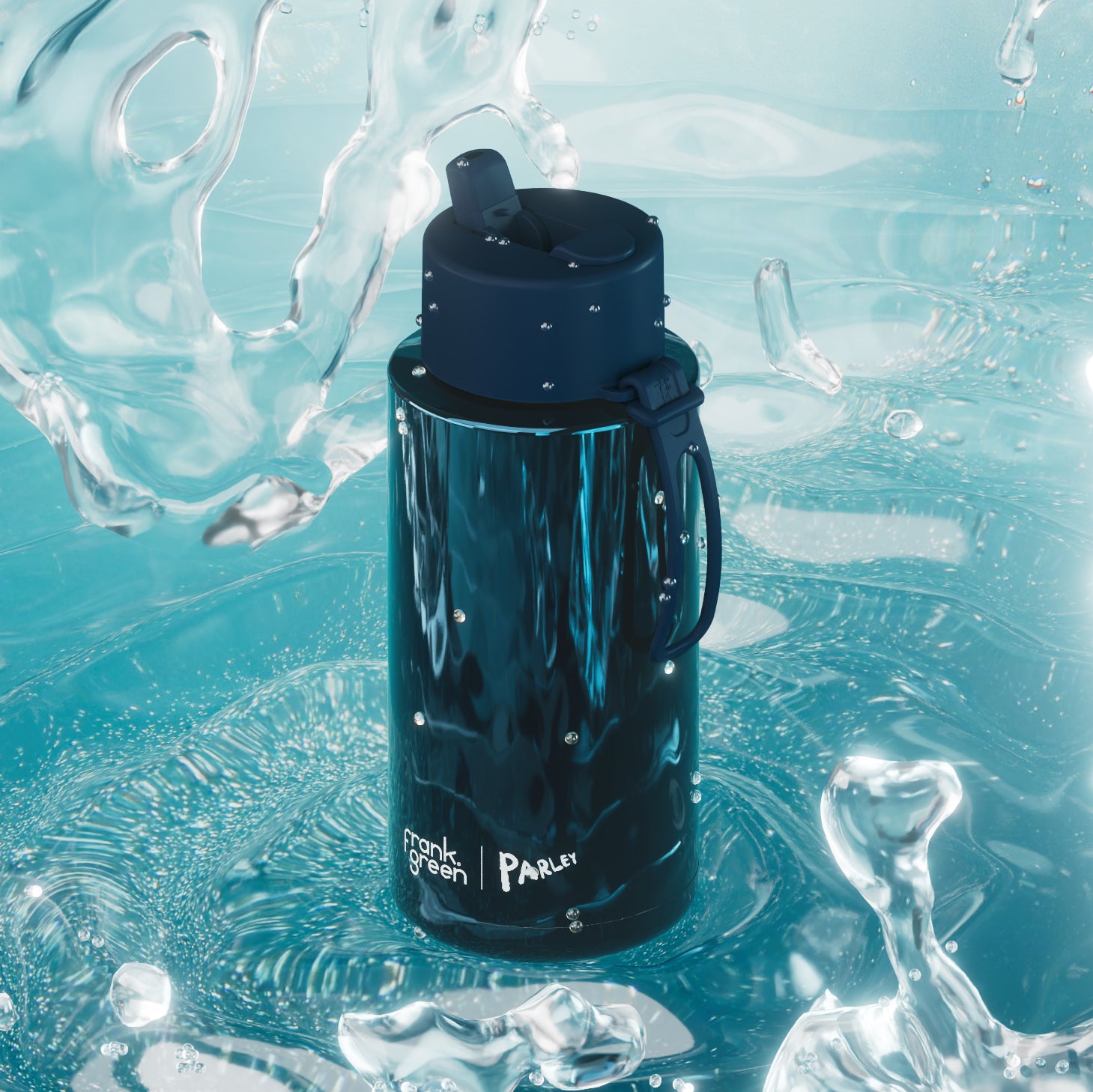 frank green x Parley bottle / Poseidon Chrome
